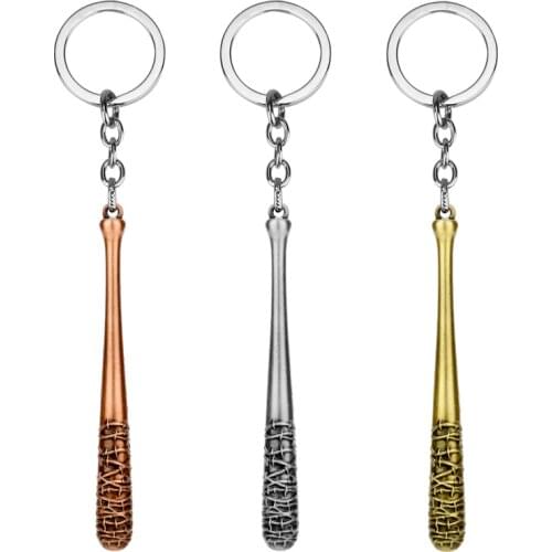 The Walking Dead Jewelry Keychain Negans Bat Stick Key Chain Car Keyring For Men Women Jewelry Keyholder Chaveiro Gift