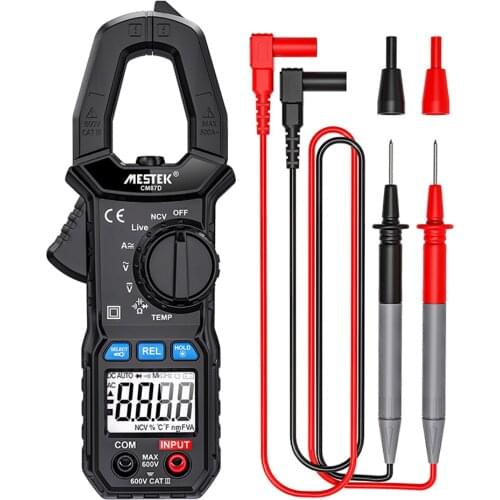 6000 Counts Digital Clamp Meter Multimeter NCV DC/AC Voltage Current Temperature Capacitance Resistance Frequency Diode Tester