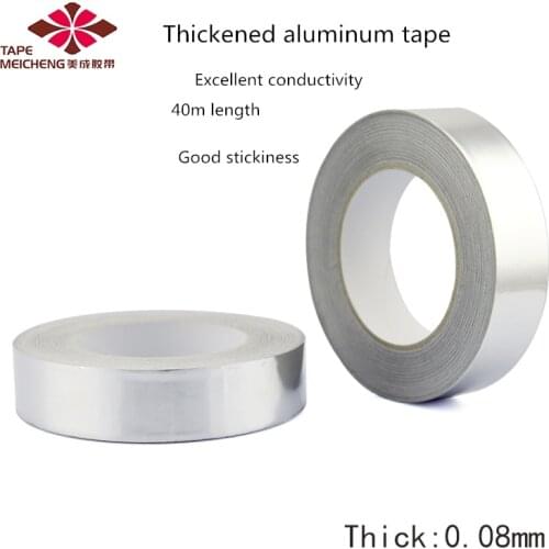 0.08mm Thick Single Sided Conductive Aluminum Tape High Temperature Resistant Conductive Shielding Insulation Aluminum Foil Tape
