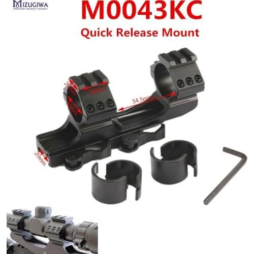 QD Scope Mount Tactical HeavyDuty Dual Ring 25.4mm 1inch / 30mm Quick Release Cantilever Weaver Forward Reach QD Cam Locks