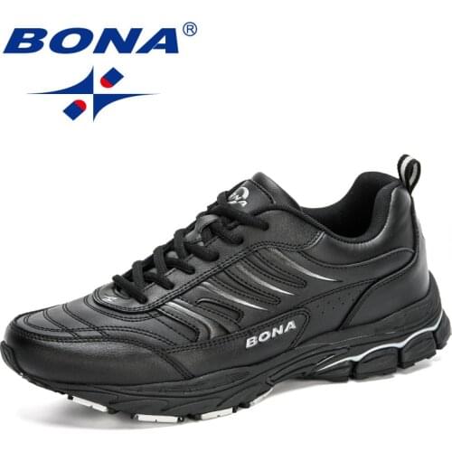 BONA 2020 New Designers Action Leather Fashion Shoes Men Brand Outdoor Walking Man Casual Shoes Leisure Footwear Masculino Comfy
