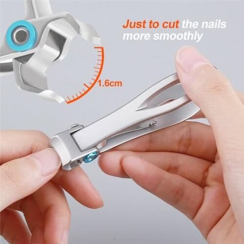Nail Clippers Stainless Steel Wide Jaw Opening Manicure Fingernail Cutter Thick Hard Ingrown Toenail Scissors tools