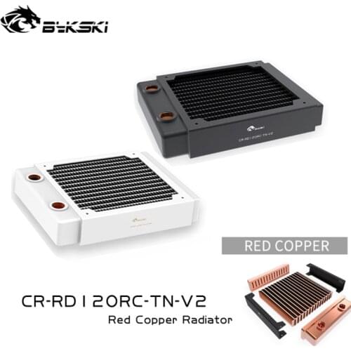 Bykski 120mm Copper Radiator RC Series High-performance Heat Dissipation 30mm Thickness for 12cm Fan Cooler, CR-RD120RC-TN-V2