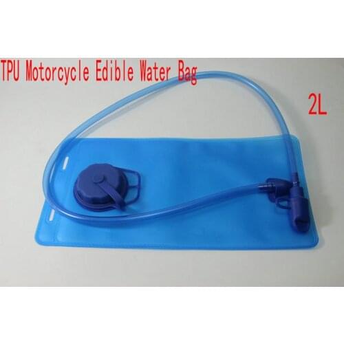 Motorcycle Daily Riding Trip Edible Water Bag TPU Moto Bikers Travel Drink Bag Put Inside Backpack 2L Capacity Blue