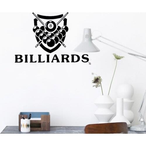 Cartoon Billiards Wall Sticker Home Decoration Wall Decal For Club Baby Room Vinyl Revocable Mural DW4819