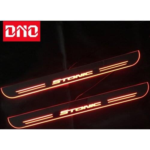 DNO Door Sill Scuff Plate Pedal Ligths For Kia Stonic 2017 2018 2019 Threshold Led Bar Pathway Dynamic Welcome Lamp
