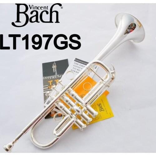 New Music Fancier Club C Trumpet LT-197GS Silver Plated Music Instruments Profesional Trumpets 197GS With Case Mouthpiece