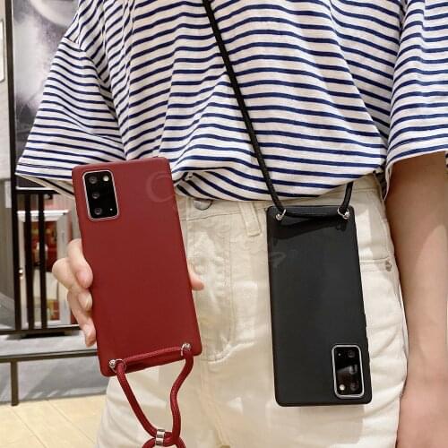 Necklace Lanyard Cover For OPPO A74 A54 A94 A55 A93 A91 A31 A9 A5 2020 A15 A8 A11X Case Crossbody Strap Shoulder Chain Funda TPU