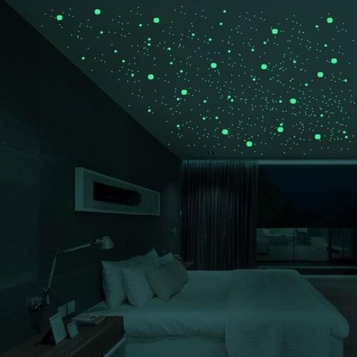 PVC Luminous Sticker Circle Dots DIY Wall Sticker Boys Girls Romantic Gift Kids Room Bedroom Luminous Sticker Home Decorations