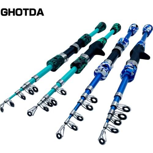 1.3m 1.5m 1.8m Telescopic Casting Fishing Rod Camouflage Spinning Casting Sea Fishing Pole Travel Ultra Light Spinning Tools