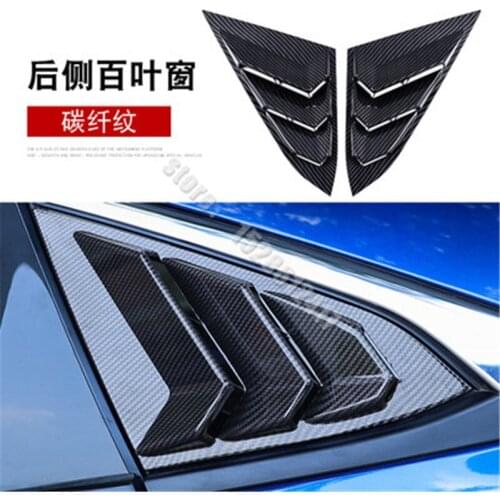 For Honda Civic 10th Generation 2016-2021 car Triangular blinds decorative stickers behind car windows Car Styling