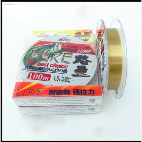 High Strength anti-oxidation Japan nylon material Line 100M Wear ocean Lure Droplets round fishing line