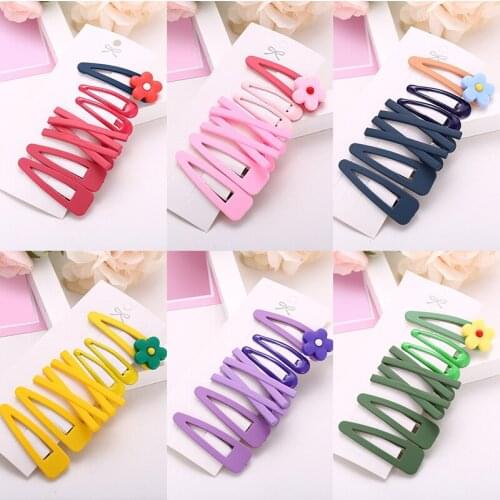 SHUANGR Cute Acrylic Hairclip Vintage Girl Women Hair Clips Geometric Snap Barrette Hairpin Headwear Hair Styling Accessories