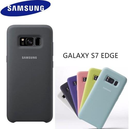 100% Original Samsung Liquid Soft Silicone Cover Case for Galaxy S7 Edge SM-G9350 Anti-knock Back Cover phone case cover