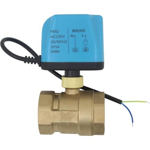 2 wires 2 way motorised valve 2-port NC 220v electric motorised ball valve normally closed electrovalve