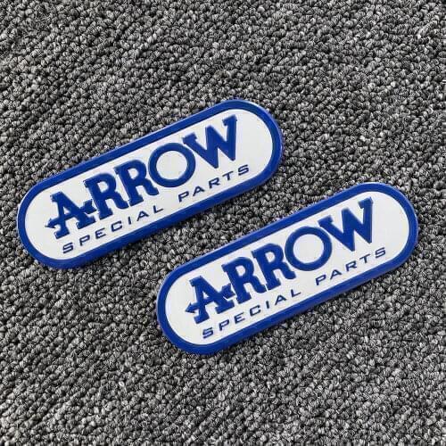 2PCS Aluminium Motorcycle Exhaust Pipes Pipe Decal Arrow Sticker Scorpio for YAMAHA Kawasaki Suzuki Harley Honda