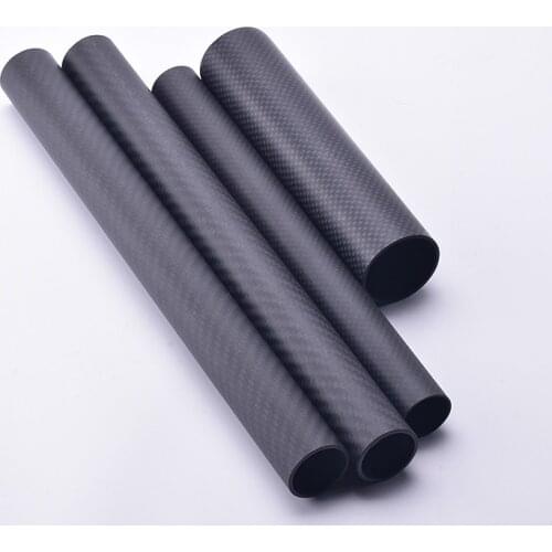 2PCS Length 250mm plain matte carbon fiber tube drone accessories OD4 5 6 8 10 12 14 16 18 20 25mm factory direct sales CNC cut