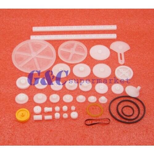 34 Kinds Plastic Shaft Rack Reduction Worm Gears Belt Pulley DIY For Robot diy electronics