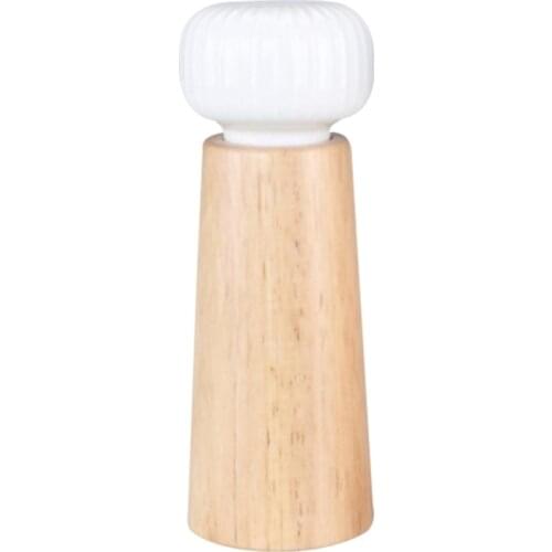 50LB Wood Salt and Pepper Mill with Strong Adjustable Ceramic Grinder Rotor Manual Pepper Shakers 7 Inches Kitchen Supplies