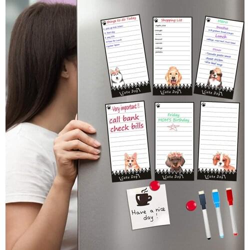 6pcs magnetic To Do List Notepad Fridge Notepads Fridge Grocery List Magnet Memo Pad for Shopping Reminders Refrigerator Sticker