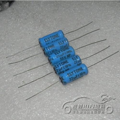 1pcs/1lot Inventory Taiwan ELYTONE tone 50v22uf BP NP bass axial electrodeless electrolytic capacitor