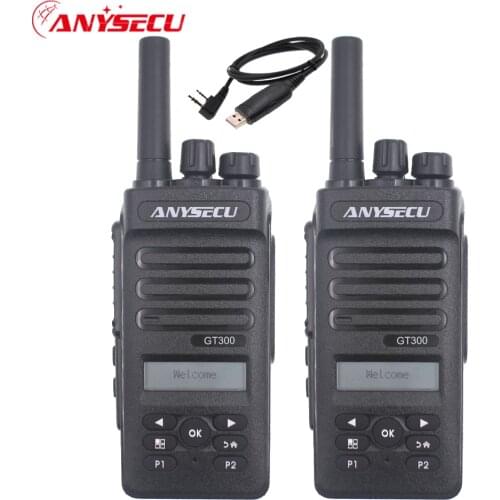 ANYSECU 4G Public Network Radio GT300 GPS Walkie Talkie POC Radio 2850mAh Linux System Only Work with Real PTT Platform