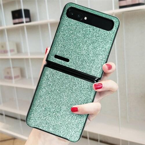 Bling Sparkle Ultra-thin Phone Case for Samsung Galaxy Z Flip Phone Accessories Shockproof Back Cover Phone Shell