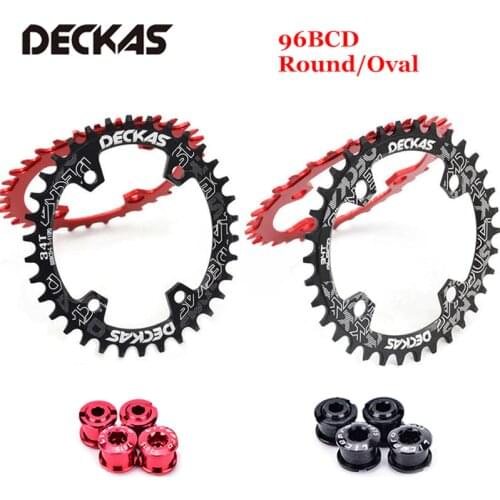 Deckas MTB Narrow Wide Chainring 94BCD 96BCD Oval Round Chain Ring 32T/34T/36T/38T Road Bike Crankset Chainwheel Bicycle Parts