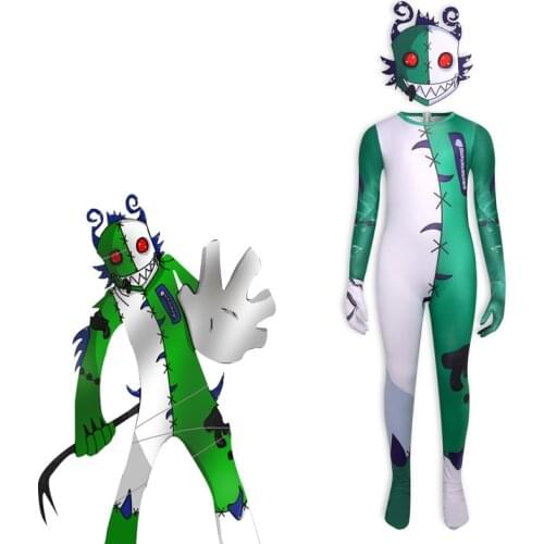 Kids Halloween Costumes Anime Scp gas1499 457 Balla059 Cosplay Boys Girl Bodysuit+mask Cartoon Disfraces Carnival Party Clothing