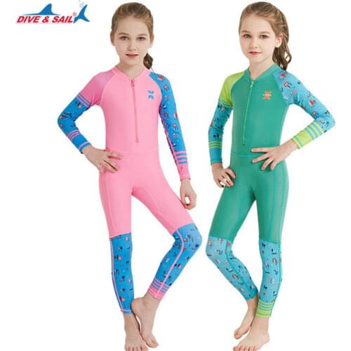 Hot Sale Kids Diving Suit Children For Boys&Girls Keep Warm One-piece Long Sleeve UV Sun Protection Wetsuits Quick Dry Swimwear