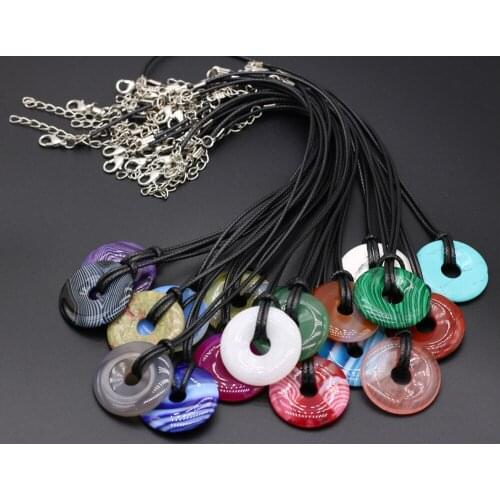 2021Hot-sellingNatural Semi-precious Stone Round and Semi-Bead Pendant HighQuality DIYNecklace Accessories Rich VarietyOf Stones