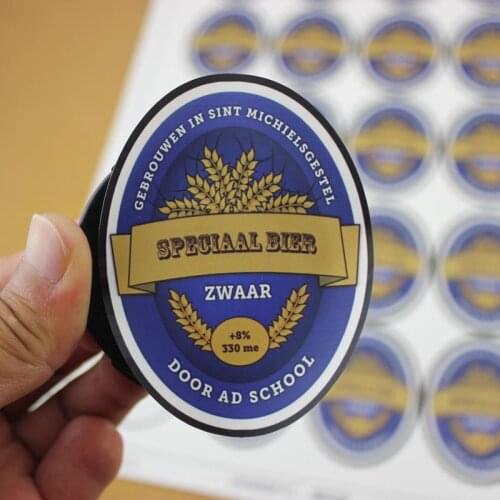 Customized Customized adhesive vinyl label, roll adhesive glass jar label