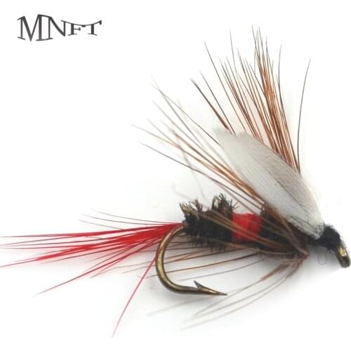 MNFT 10Pcs Royal Wulff Dry for Trout Fly Fishing Red Tail Fly Flies 10# Fake Lure Dry Fly