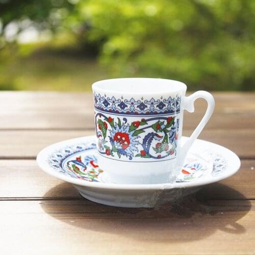 Turkey ceramic coffee cup, luxury high quality ceramic gift, coffee cup and dish set