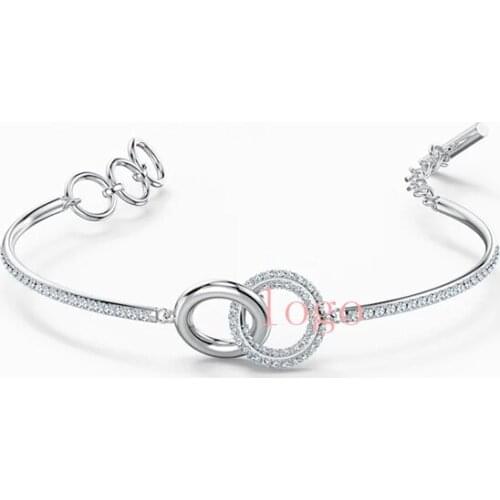 2021 Classic Double Circle Stone Bracelet, Exquisite And Charming Jewelry For Girlfriend Romantic Valentines Day Gift