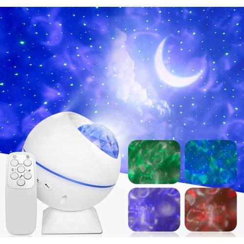 Mini USB Galaxy Starry Sky Projector Night Light For Car Interior Decorative Lights Christmas Decor LED Lamp Remote Control