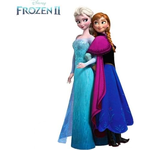 Cartoon DIY Frozen Princess Elsa Anna Wall Stickers Girl Children Room Background Decoration Removable Kids Bedroom Poster Decal
