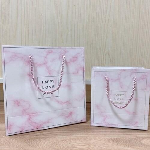 Pink marble paper коробка упаковка gift bag thank you wedding favors gift bags with handles cajitas de regalo пакет подарочный