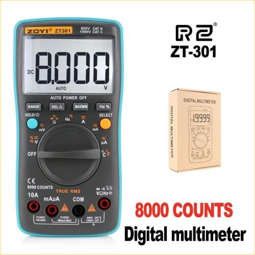 Professional Industrial LCD Digital Multimeter high-accuracy Multimeter Backlight ZT301