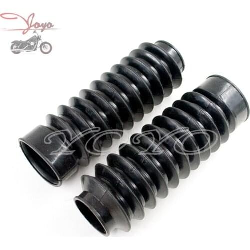 49 Front Rubber Fork Dirt Cover Gaiter Gator Boot Cap Shock For Harley Dyna Fat Bob Low Rider Street Bob Super Glider Wide Glide