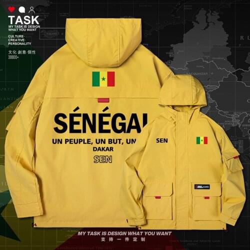 Senegal SEN africa Senegalese men jacket hooded nation flag windbreaker clothing printed for men long sleeve clothes autumn