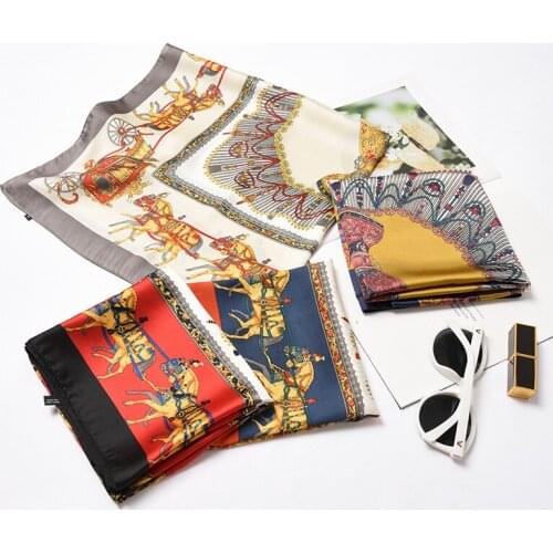 Autumn and winter new Korea East Gate fashion accessories small silk scarf female 70cm square scarf decorative headband leisure