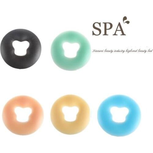 L size comfortable SPA Use face Relax Face Cradle Cushion Face Rest Overlay Silicone lying massage face pillow + 100 pillow case