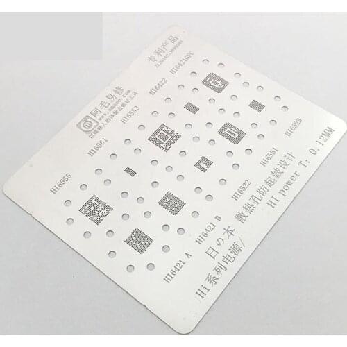 For Huawei IC Hi6555 Hi6561 Hi6553 Hi6422 Hi6421GFC Hi6421 Hi6522 Hi6551 Hi6523 Reballing BGA Stencil Direct Heating Template