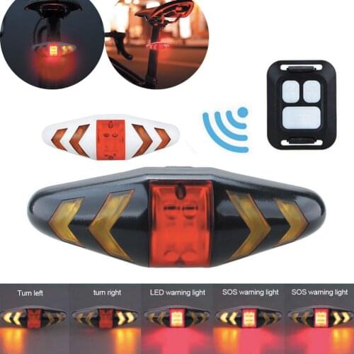 Bike Turning Signal Wireless Remote Mountain Bike Taillights Cycling Lights Remote Control LED Warning Lamp Flashing Headlights