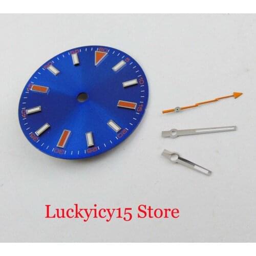 High Quality Blue 29mm Watch Dial + Watch Hands Fit for MIYOTA Automatic Movement