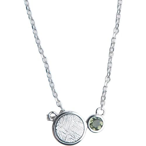 Genuine Natural Gibeon Meteorite Moldavite Women Men Necklace 20x20mm Round Hexagonal Star Gemstone Pendant AAAAA