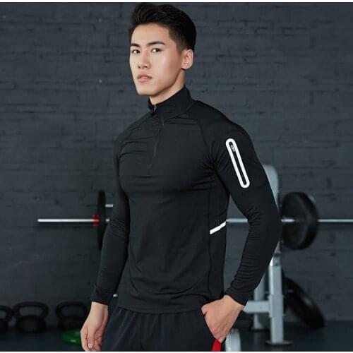 Winter Reflective Running Jackets Men Quick Dry Basketball Soccer Training Tights Compression Gym Fitness Clothing Sport Clothes