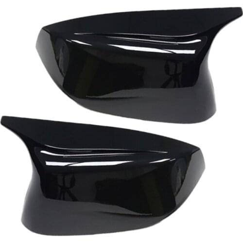 1Pair Glossy Black Front Side Mirror Shell Case Cover Cap Replacement Plastic Fit for Infiniti Q50 Q50S Q60 QX30 Q70