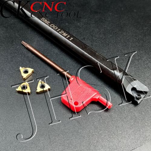 1pcs SNL0012M11 inner hole lathe turning holder tool + 10pcs 11ER A60 thread turning tool carbide insert